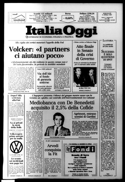 Italia oggi : quotidiano di economia finanza e politica